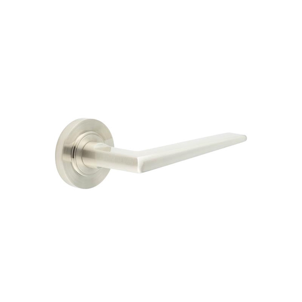 Burlington - Mayfair Door Handle on Plain Rose Satin Nickel