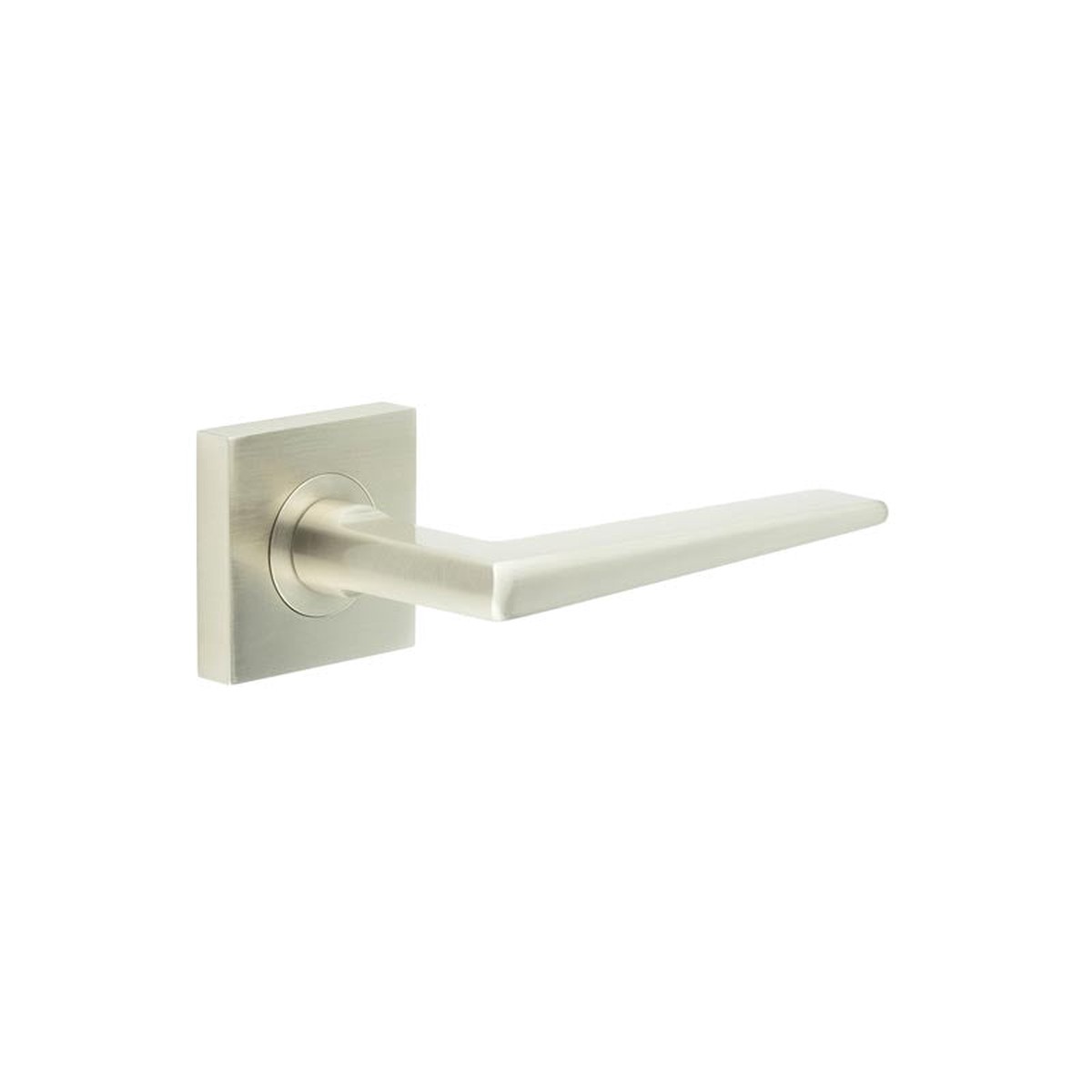 Burlington - Mayfair Door Handle on Square Plain Rose Satin Nickel