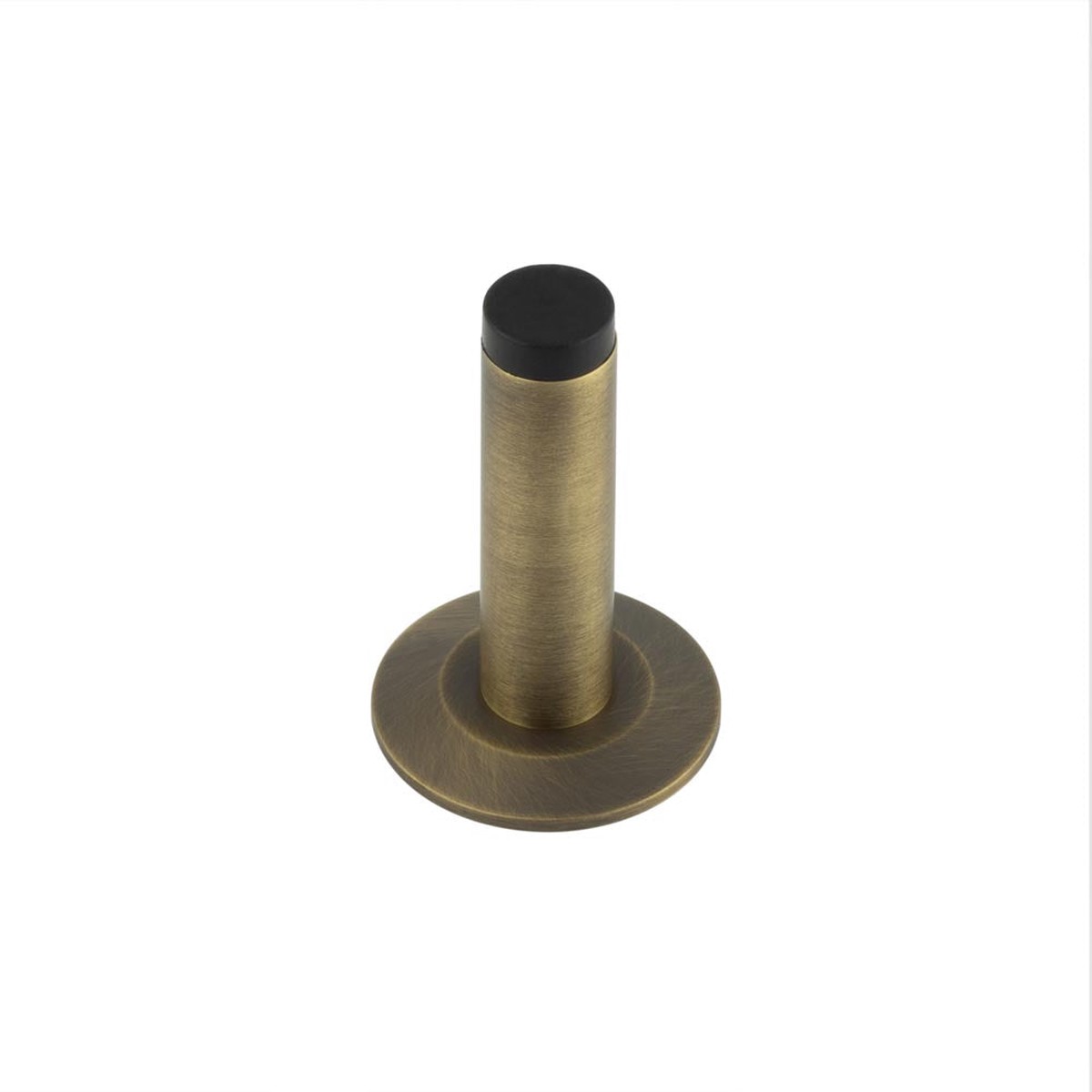 Burlington - Plain Wall Mounted Door Stops Chamfered Rose Antique Brass