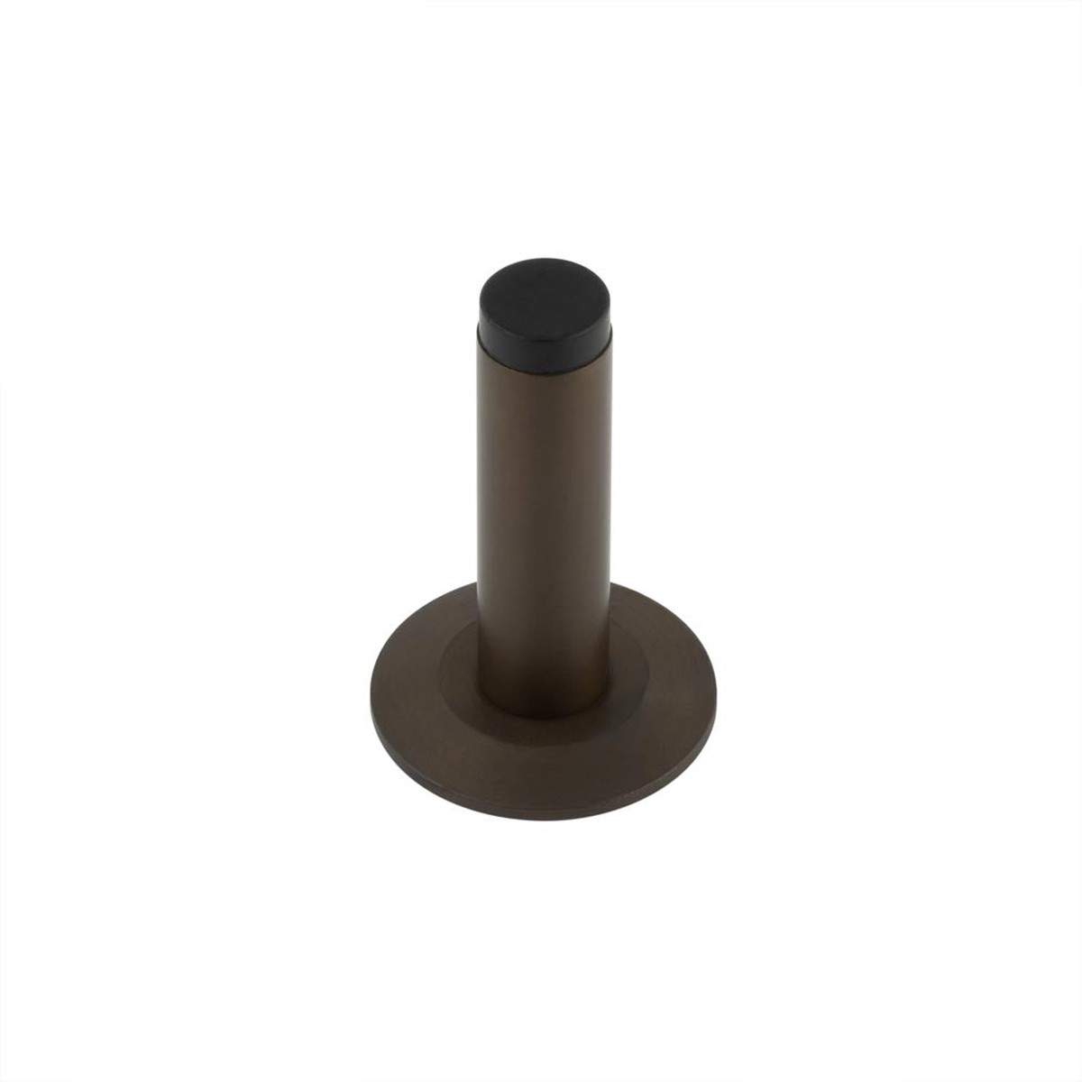 Burlington - Plain Wall Mounted Door Stops Chamfered Rose Dark Bronze