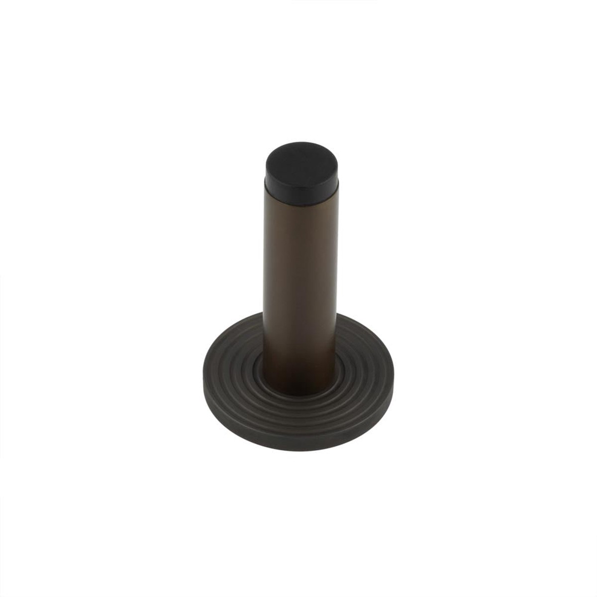 Burlington - Plain Wall Mounted Door Stops Reeded Rose Dark Bronze