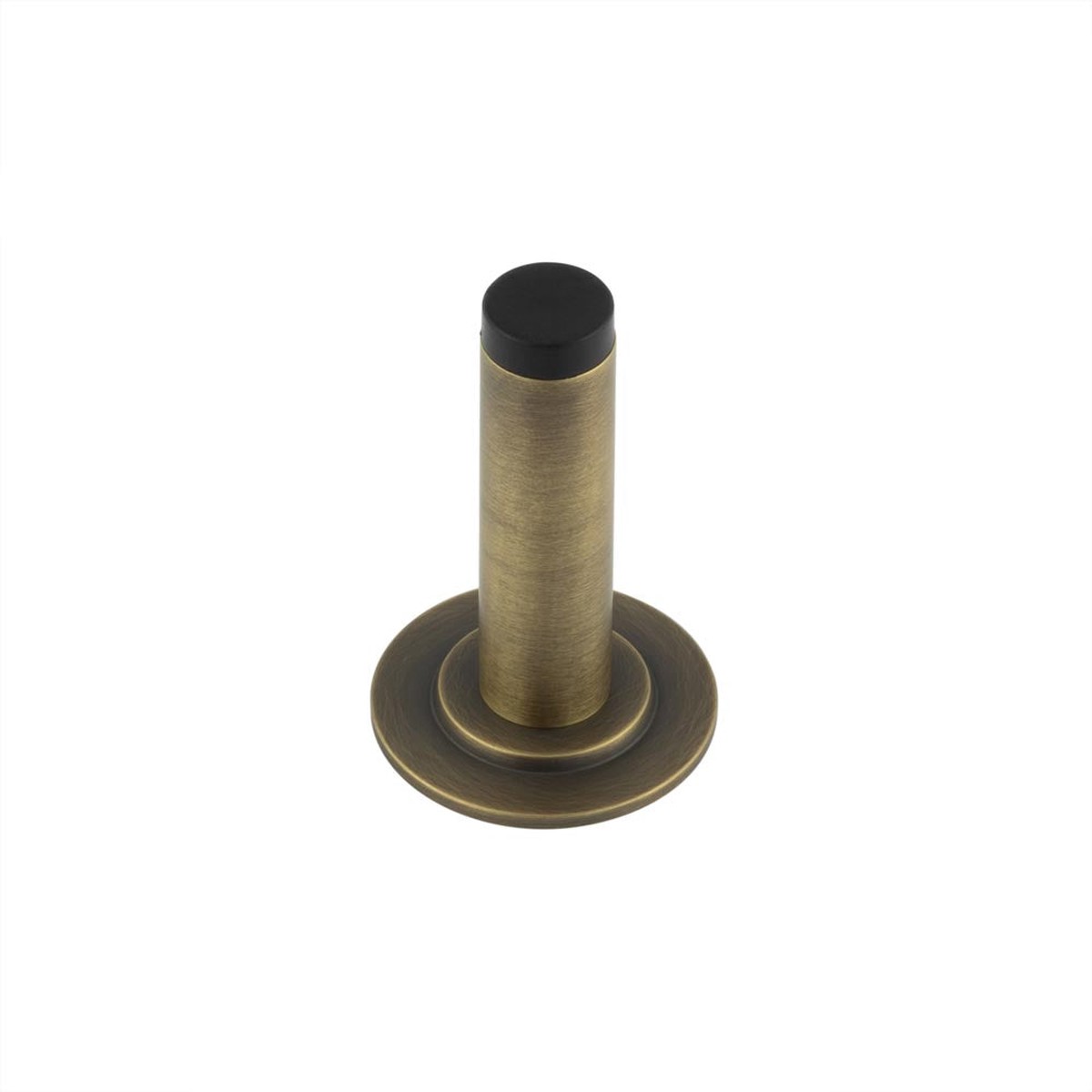 Burlington - Plain Wall Mounted Door Stops Stepped Rose Antique Brass