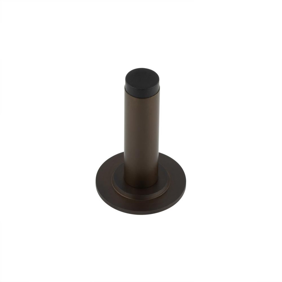 Burlington - Plain Wall Mounted Door Stops Stepped Rose Dark Bronze