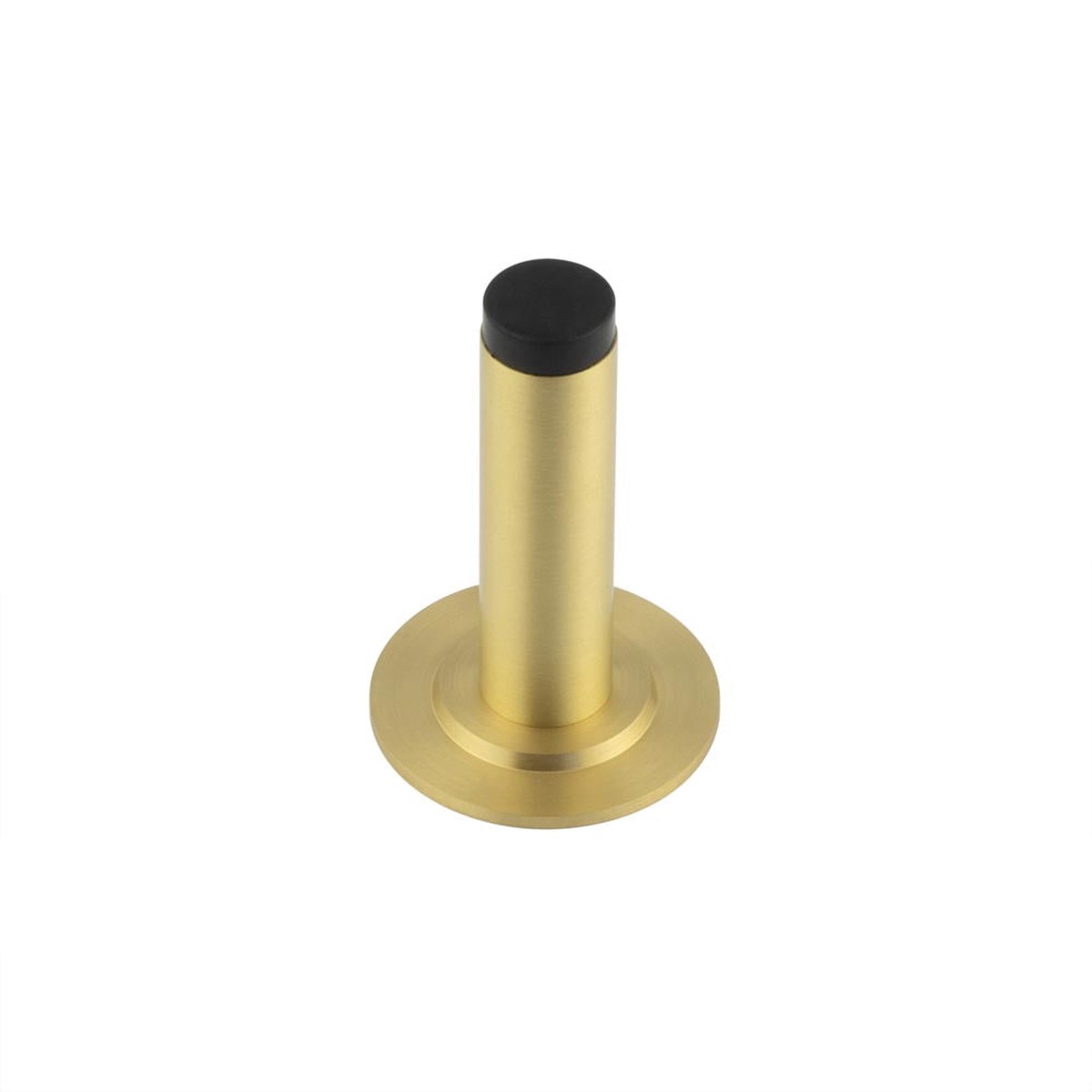 Burlington - Plain Wall Mounted Door Stops Stepped Rose Satin Brass