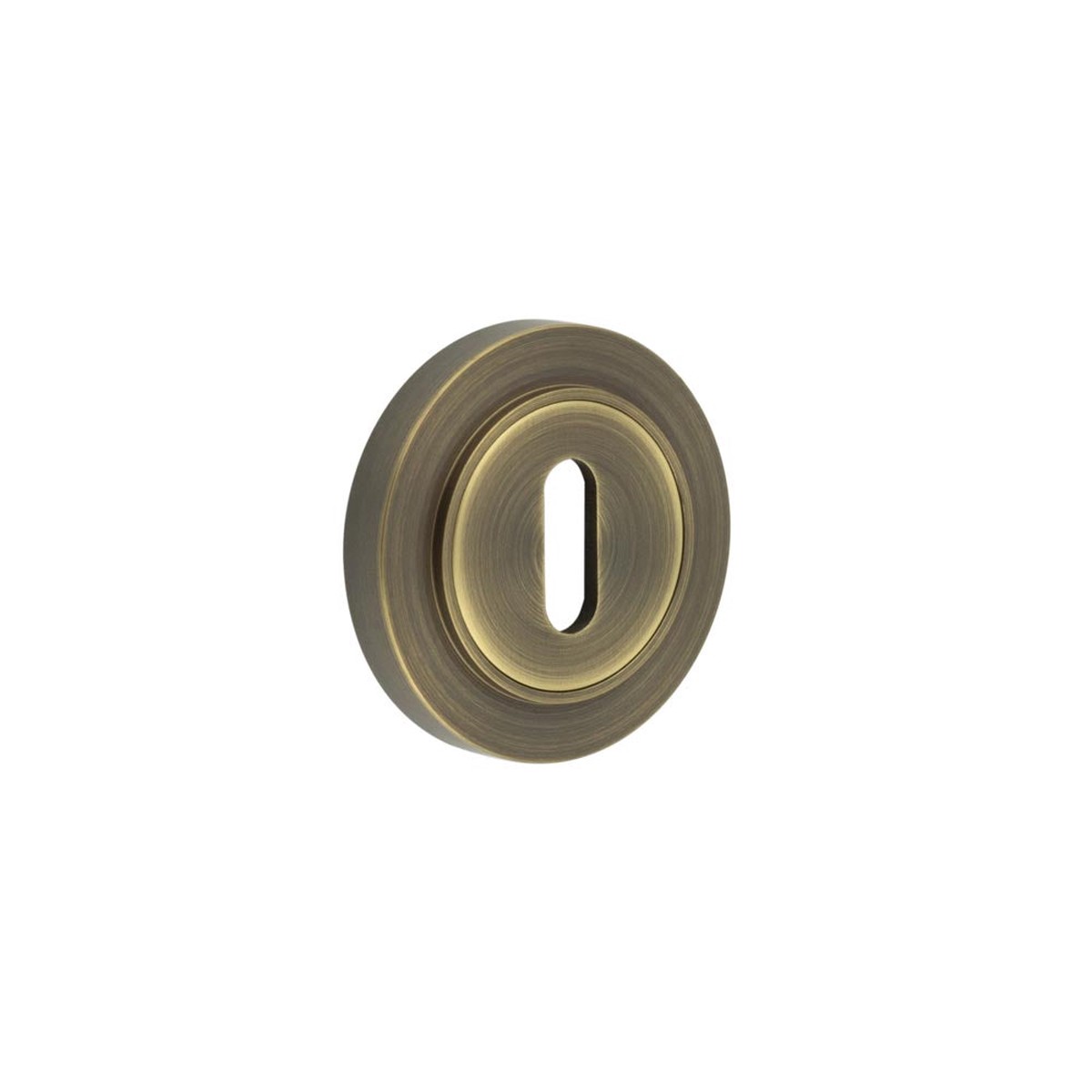 Burlington - Standard Keyway Escutcheons Plain Rose Antique Brass