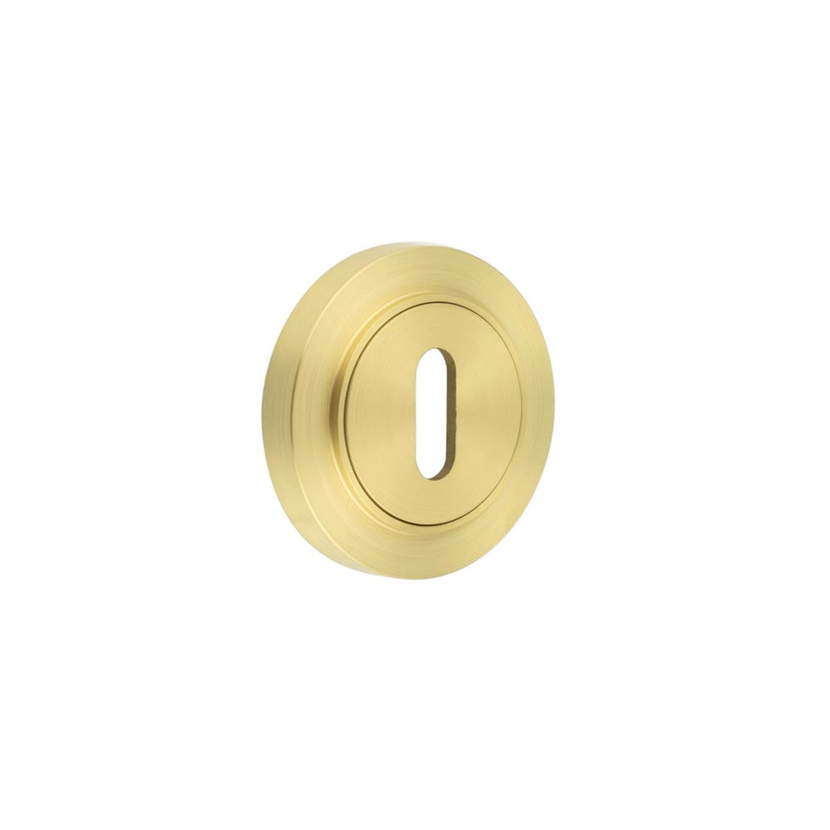 Burlington - Standard Keyway Escutcheons Plain Rose Satin Brass