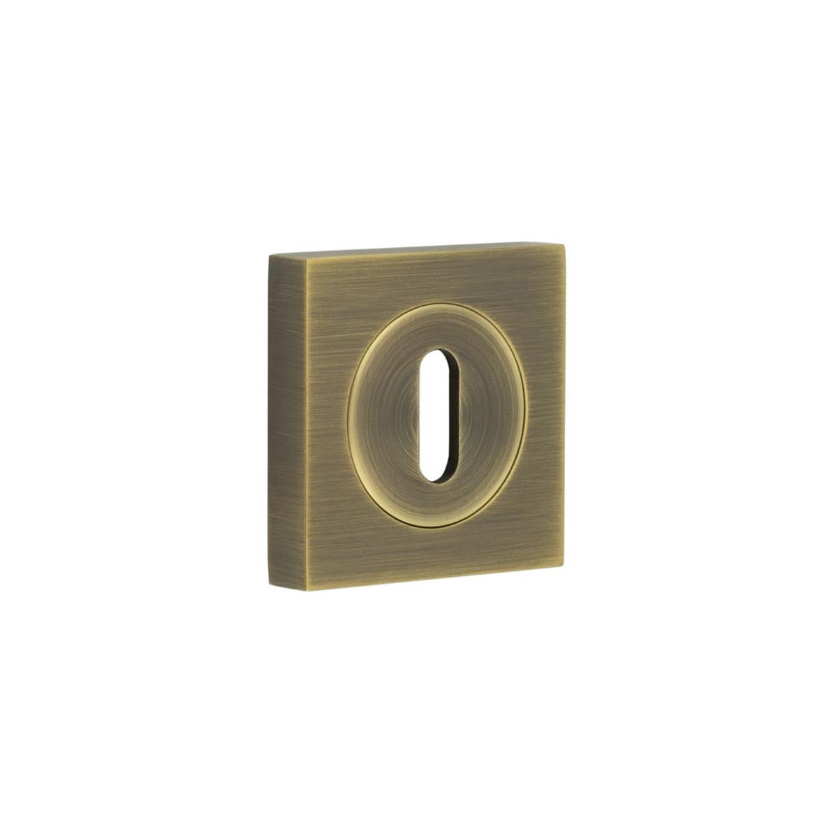 Burlington - Standard Keyway Escutcheons Square Plain Rose Antique Brass