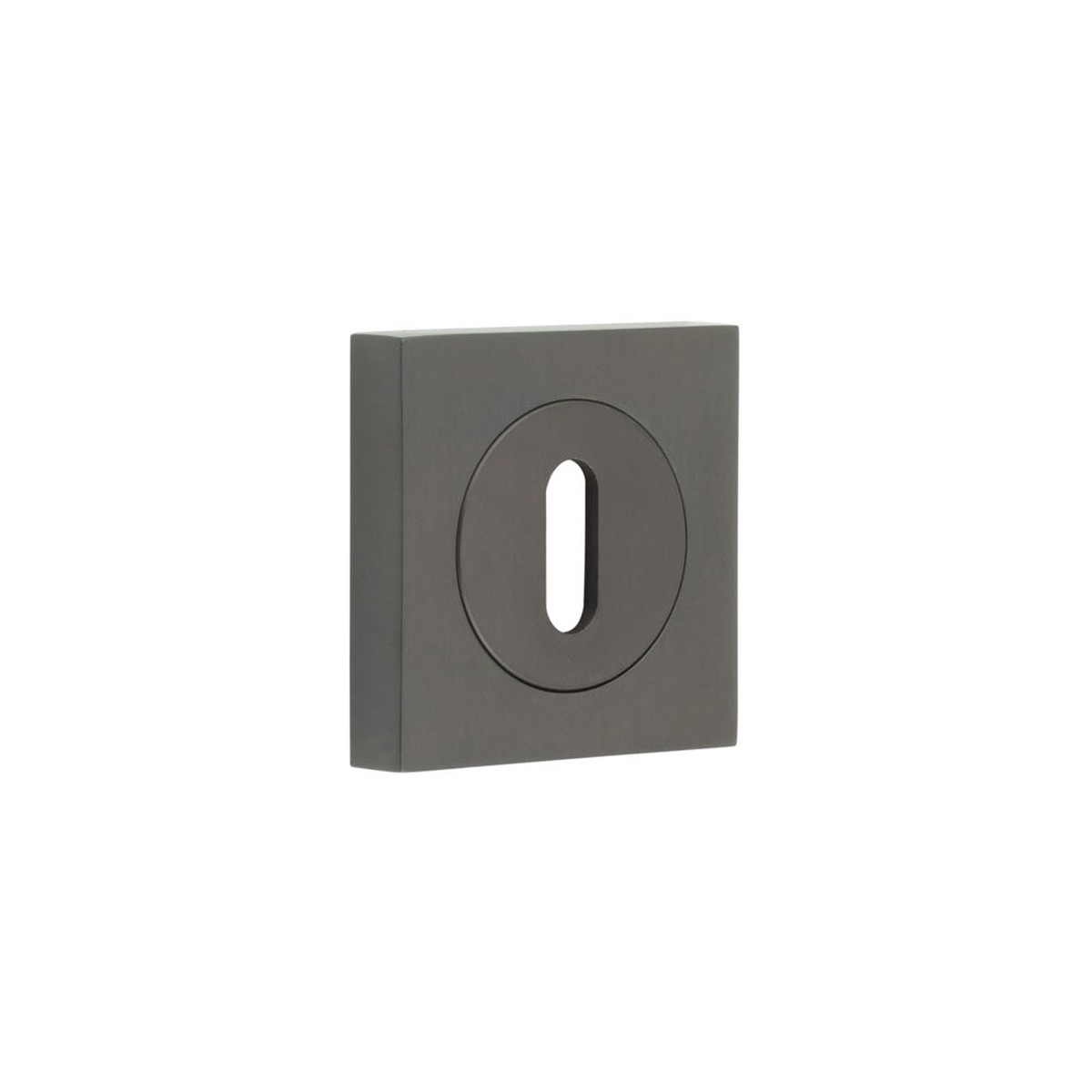 Burlington - Standard Keyway Escutcheons Square Plain Rose Dark Bronze