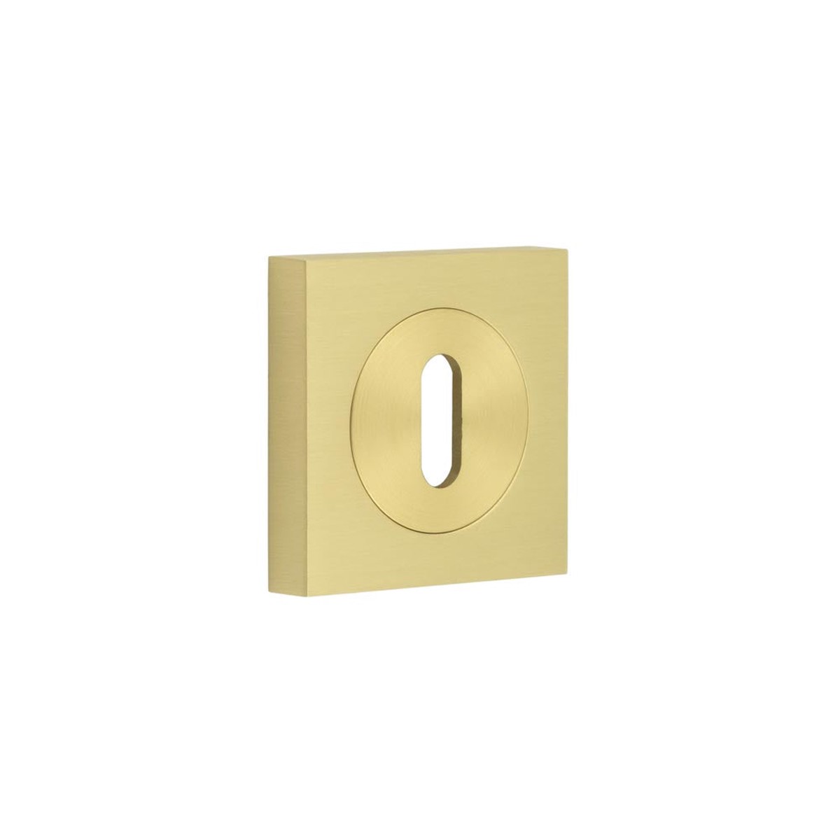 Burlington - Standard Keyway Escutcheons Square Plain Rose Satin Brass