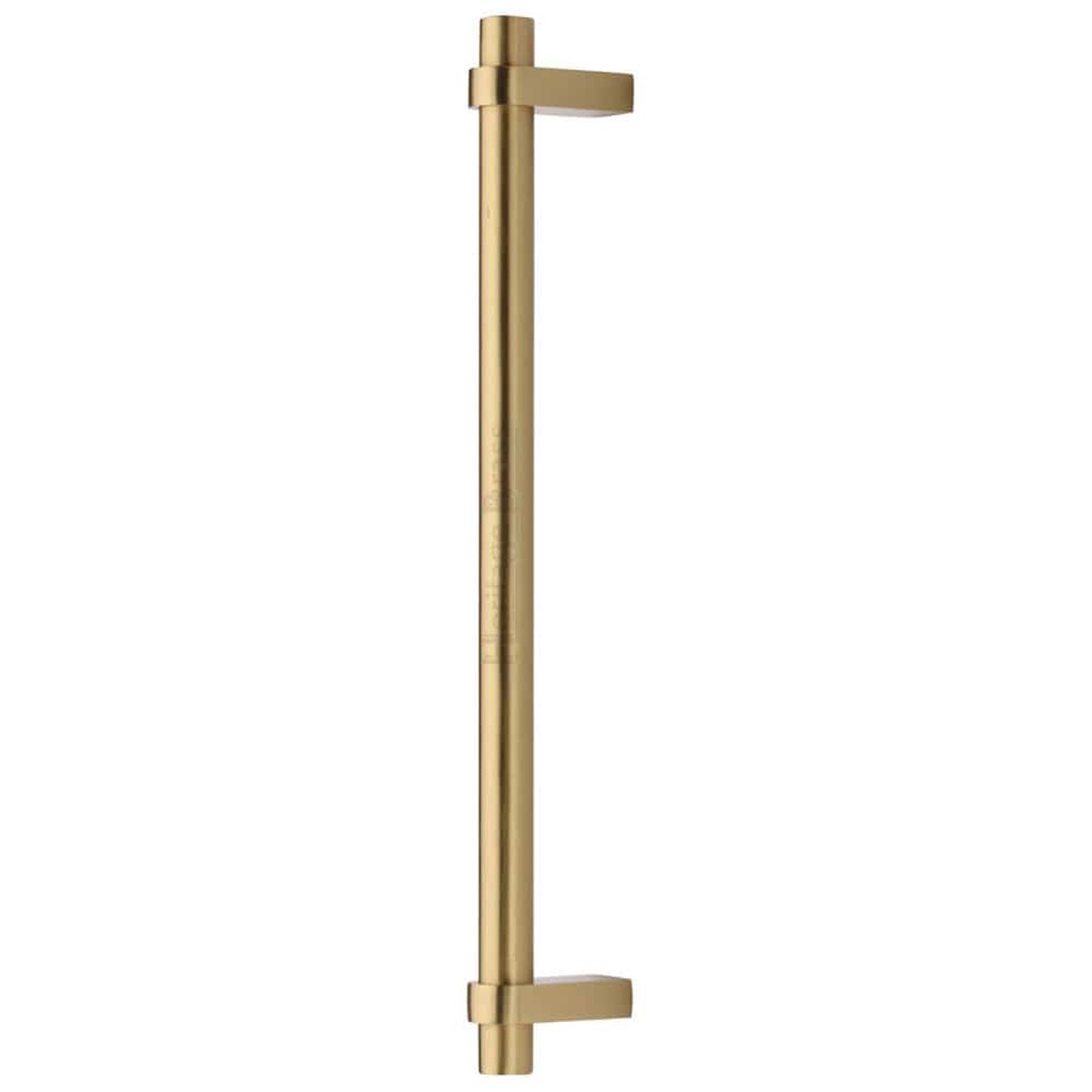 Heritage Brass Door Pull Handle Industrial Design 505mm Satin Brass Finish