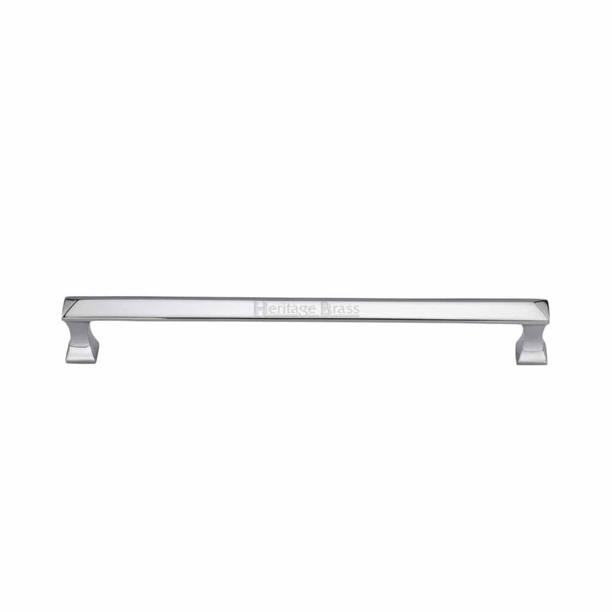 Heritage Brass Door Pull Handle Pyramid Design 326mm Polished Chrome Finish
