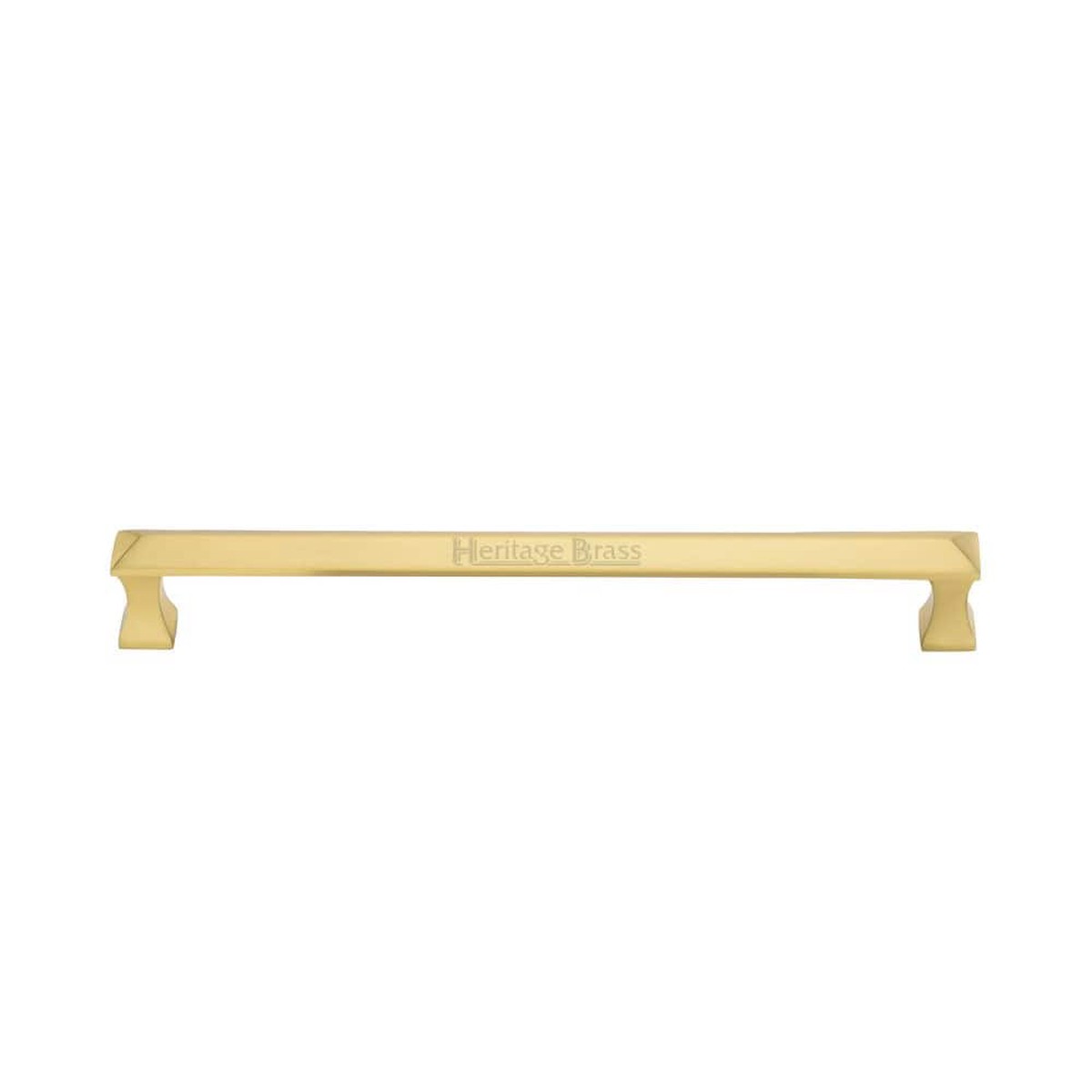 Heritage Brass Door Pull Handle Pyramid Design 326mm Satin Brass Finish