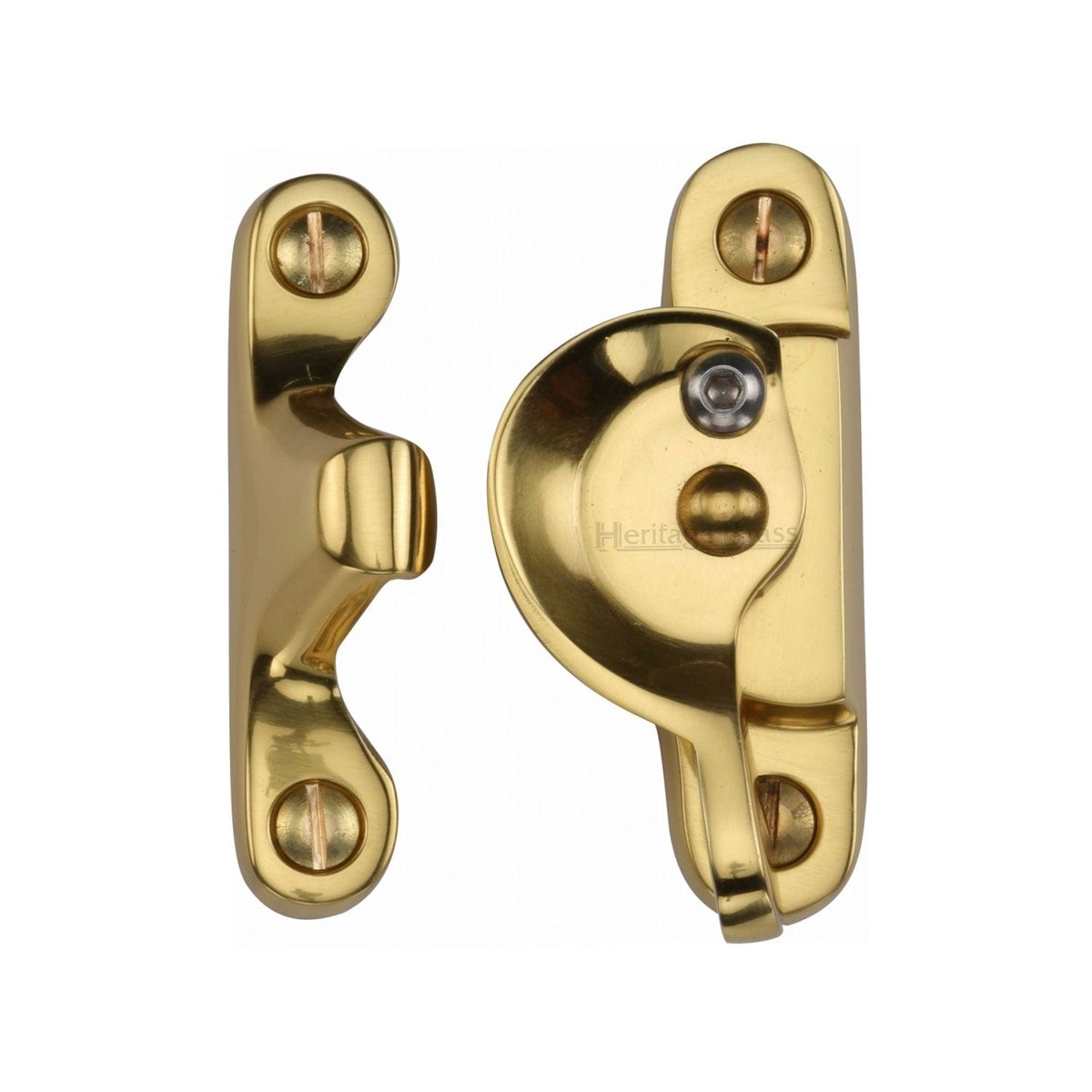 Heritage Brass - Fitch Pattern Sash Fastener Lockable Unlacquered Brass Finish