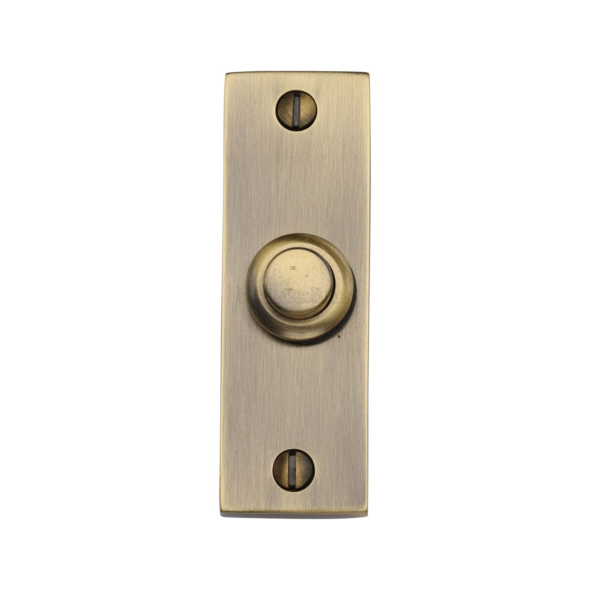 Heritage Brass Rectangular Bell Push Antique Brass Finish