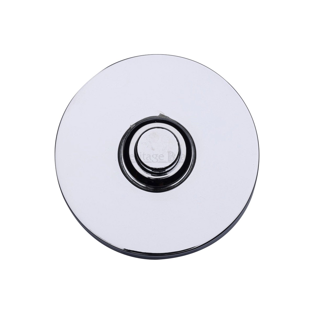 Heritage Brass Round Bell Push Polished Chrome Finish