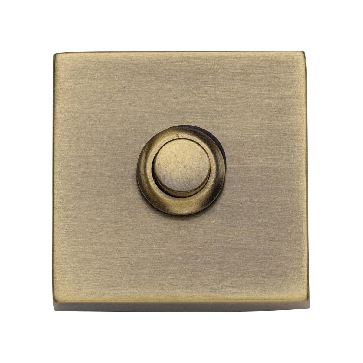 Heritage Brass Square Bell Push Antique Brass Finish