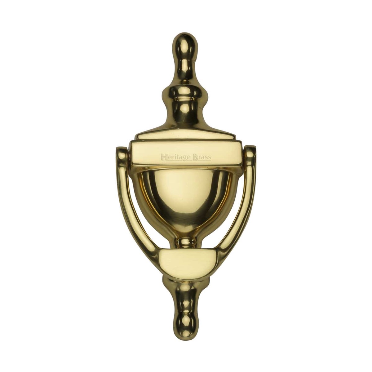 Heritage Brass Urn Knocker 6" Unlacquered Brass finish