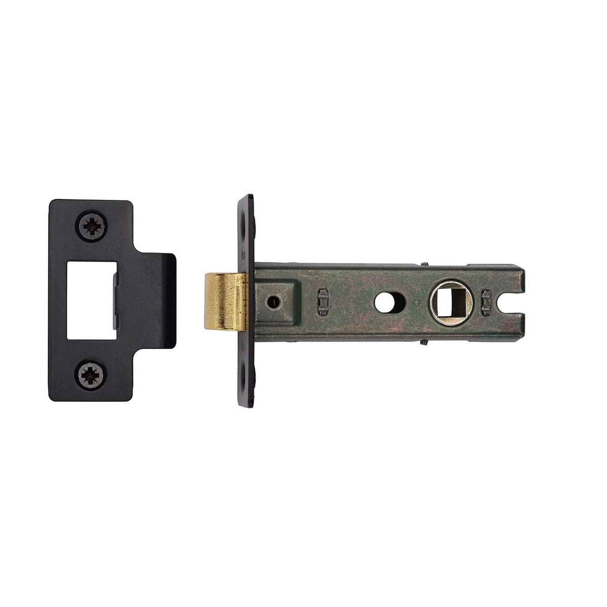 York Security Tubular Latch 3" Black Enamel Finish