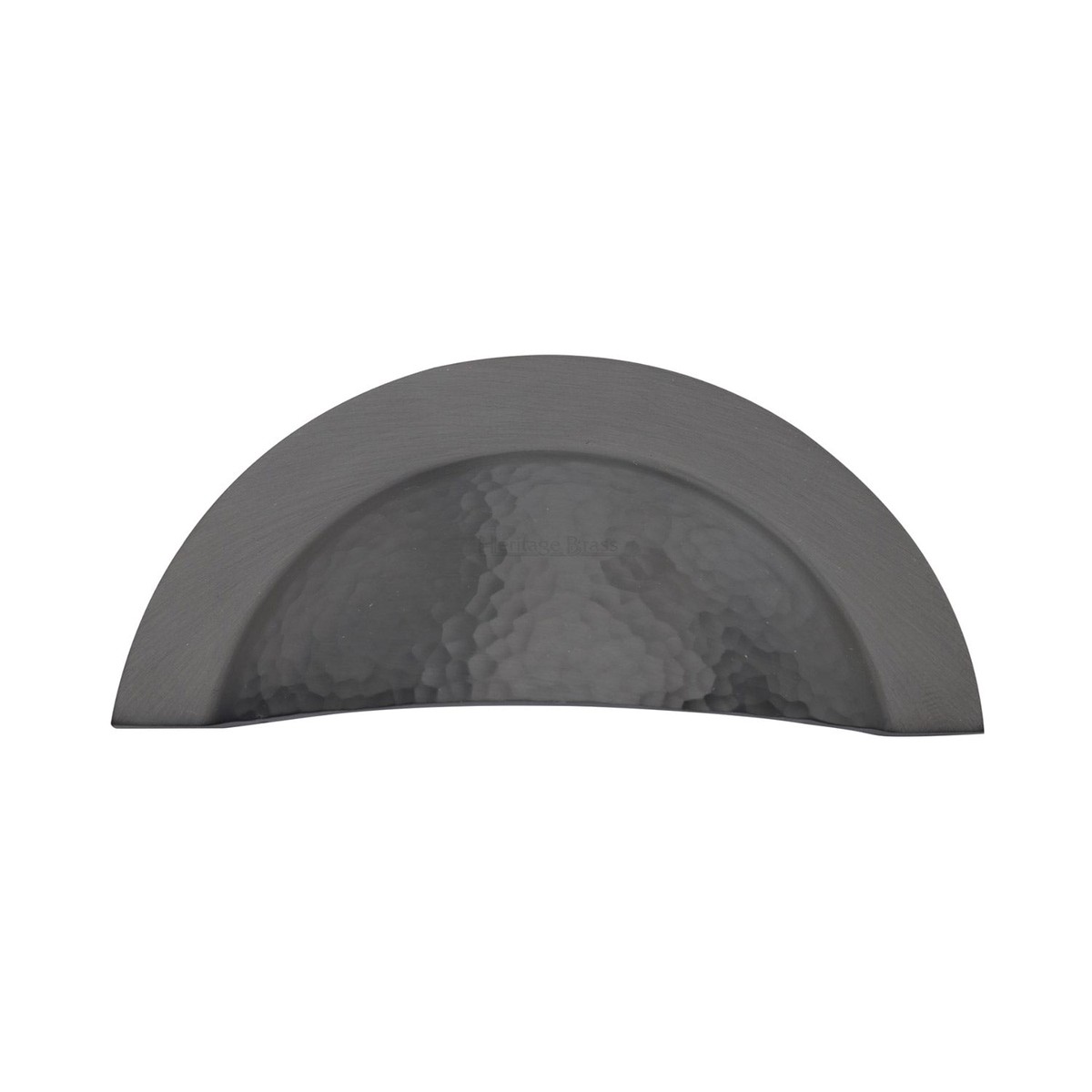 Heritage Brass Drawer Cup Pull Crescent Hammered Design Matt Bronze Finish
