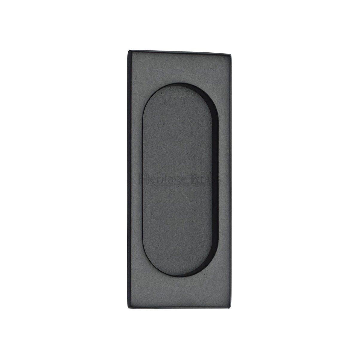 Heritage Brass Flush Pull Handle 105mm Matt Black Finish