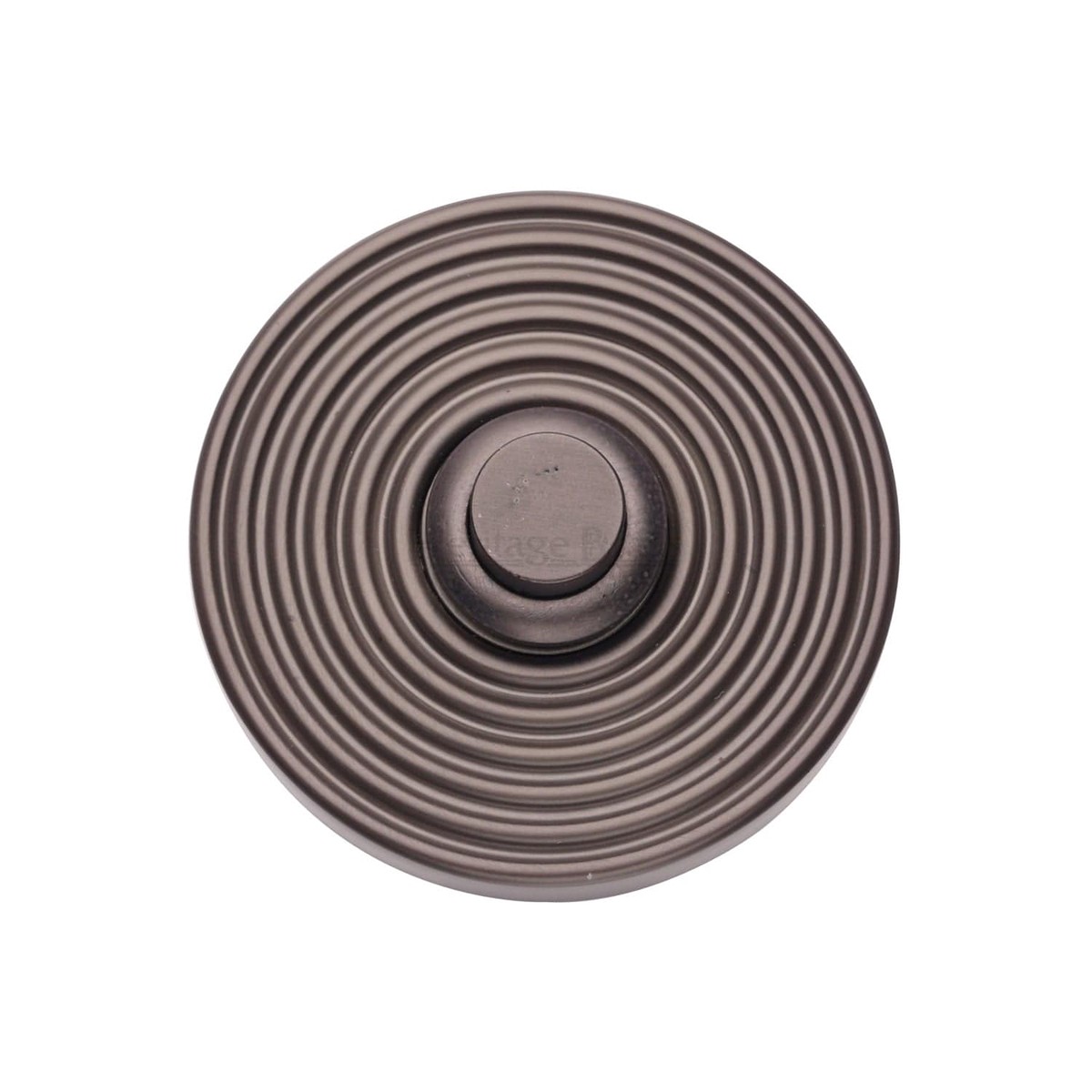 Heritage Brass Reeded Bell Push Matt Bronze Finish
