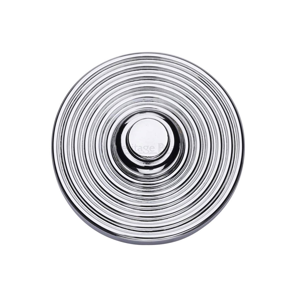 Heritage Brass ReededBell Push Polished Chrome Finish