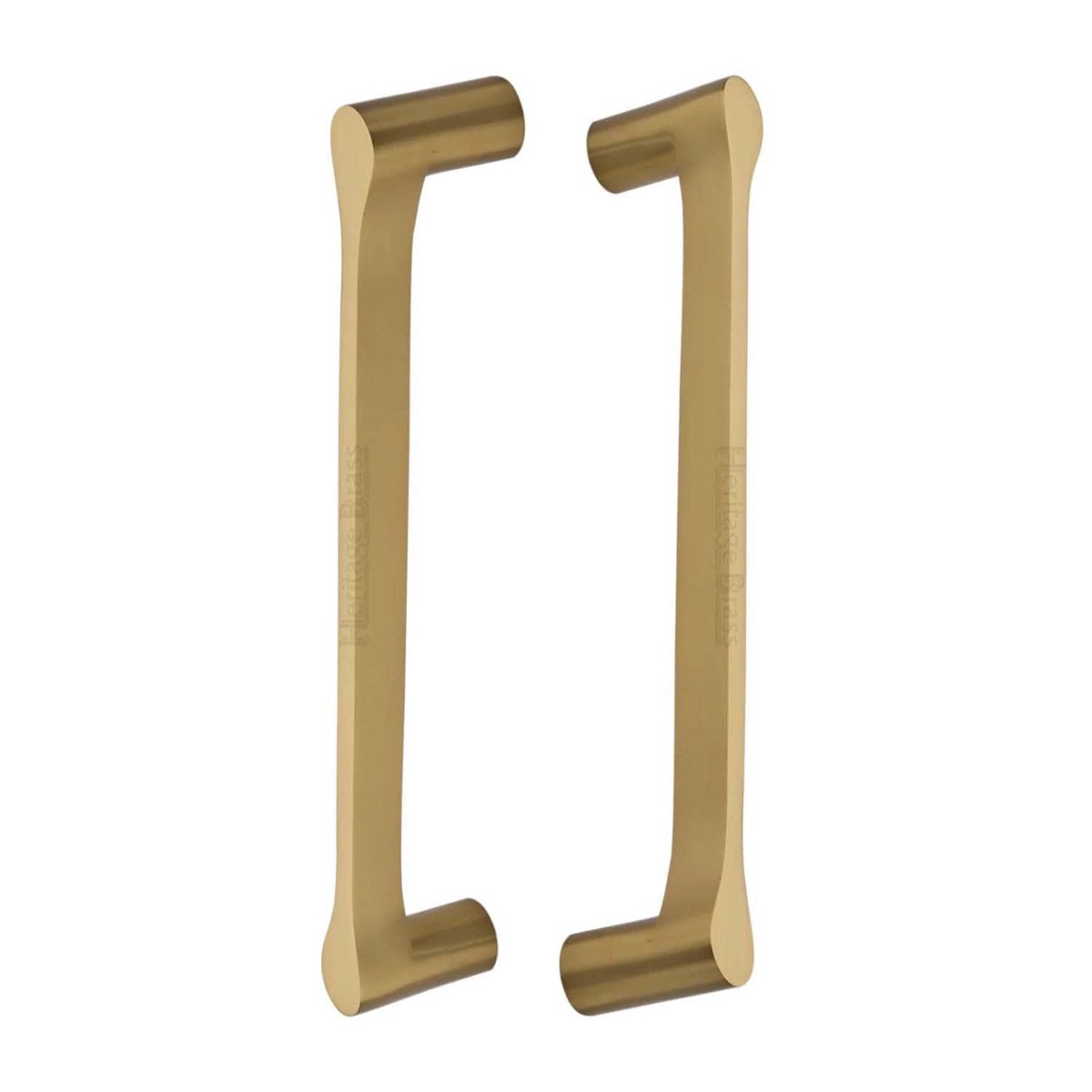 Heritage Brass Back to Back Door Pull Handle Gio Design 332mm Satin Brass Finish