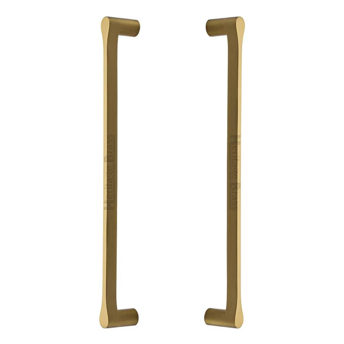 Heritage Brass Back to Back Door Pull Handle Gio Design 484mm Satin Brass Finish