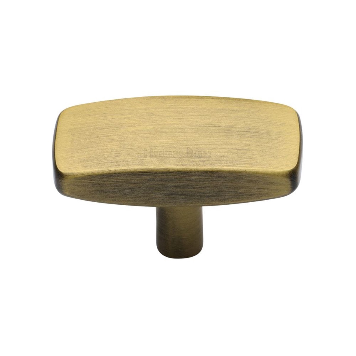 Heritage Brass Cabinet Knob Rectangular Design 41mm Antique Brass Finish