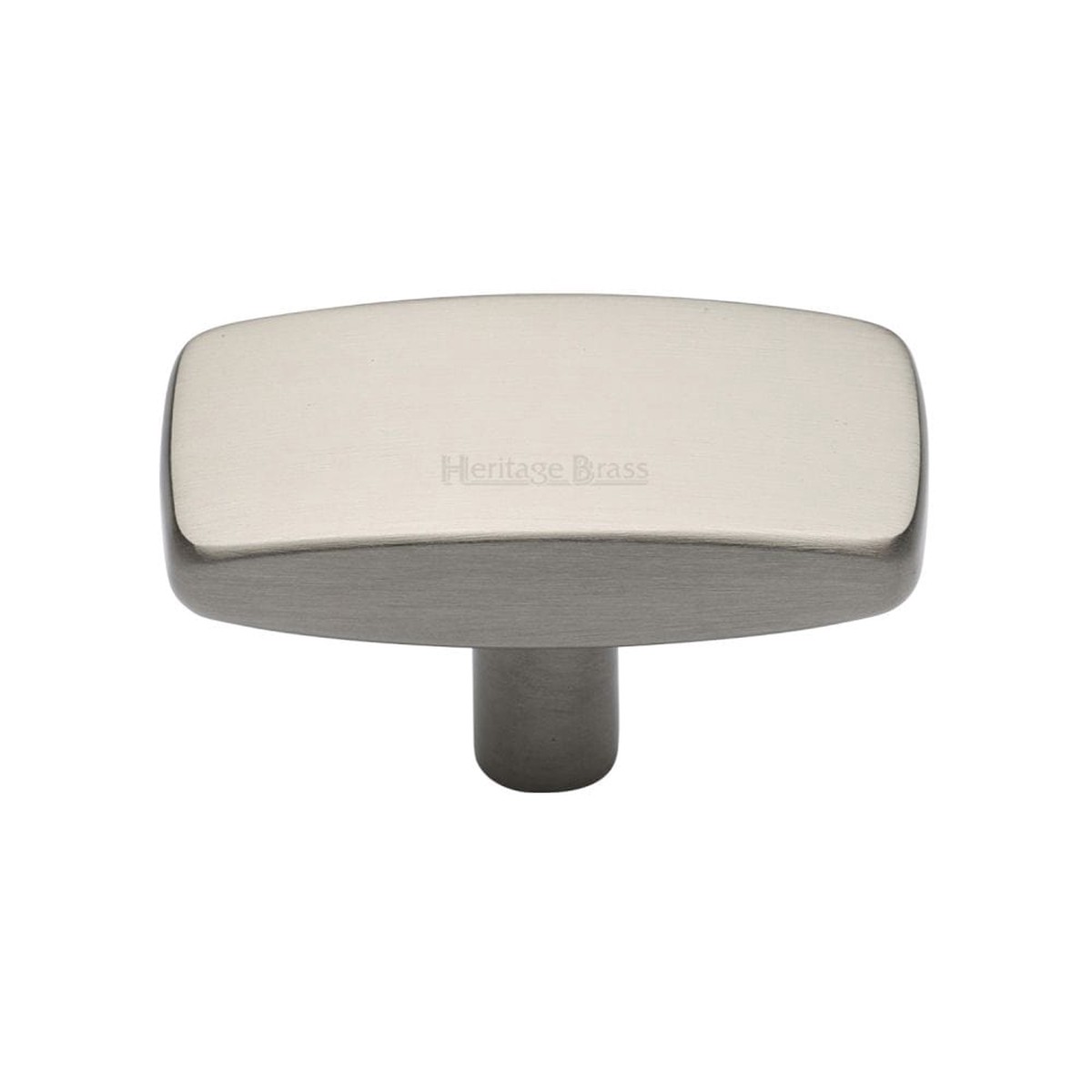 Heritage Brass Cabinet Knob Rectangular Design 41mm Satin Nickel Finish