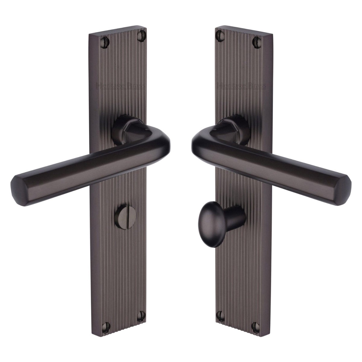 Heritage Brass Octave Reeded Bathroom Set Matt Bronze Finish