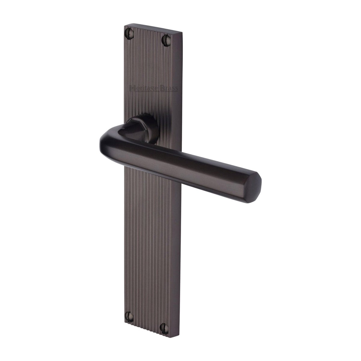 Heritage Brass Octave Reeded Lever Latch Matt Bronze Finish