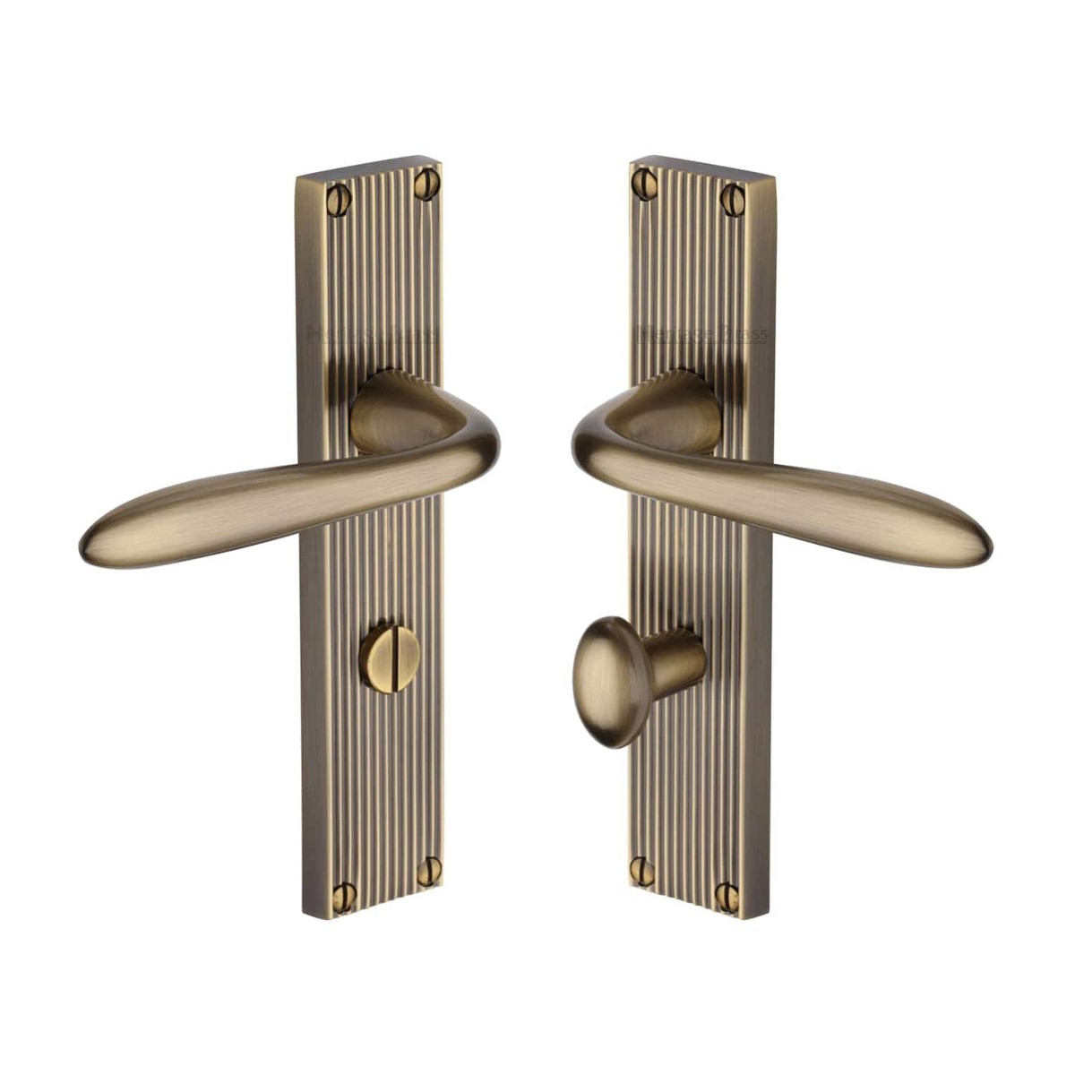 Heritage Brass Sutton Reeded Bathroom set Antique Brass Finish