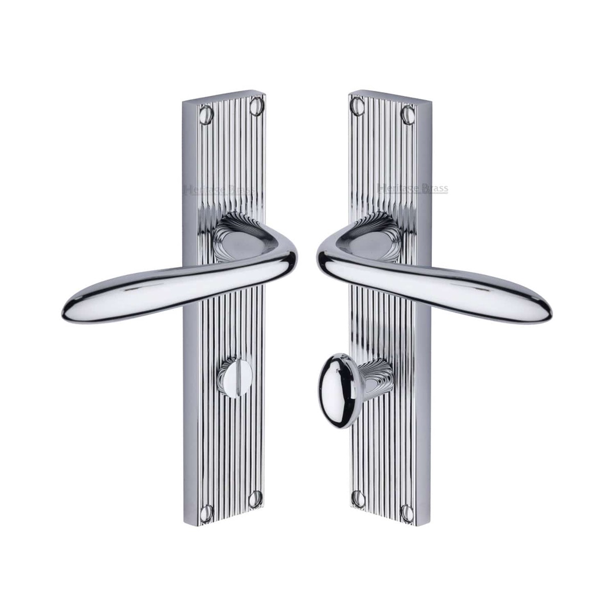 Heritage Brass Sutton Reeded Bathroom set Polished Chrome Finish
