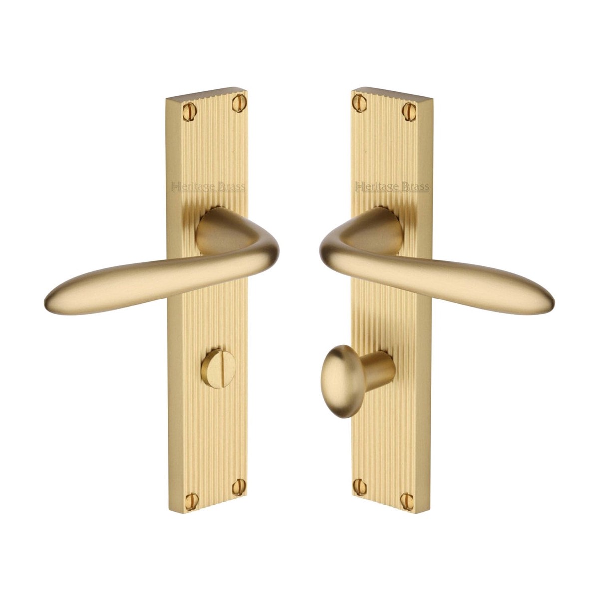 Heritage Brass Sutton Reeded Bathroom set Satin Brass Finish