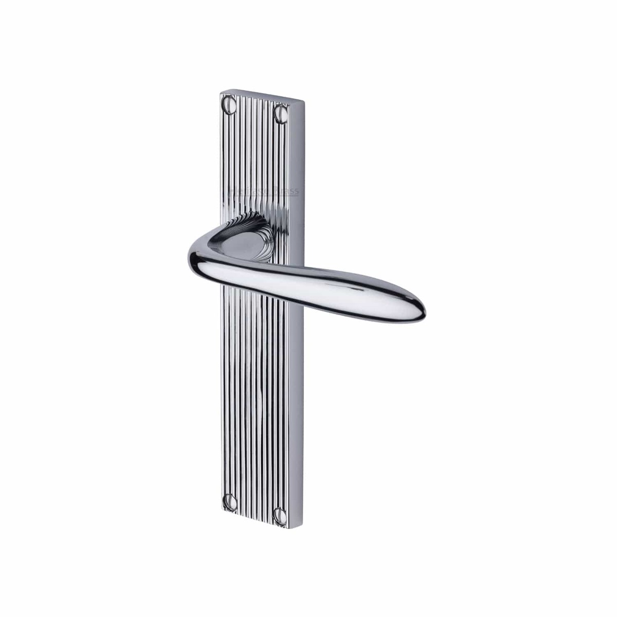 Heritage Brass Sutton Reeded Lever Latch Polished Chrome Finish