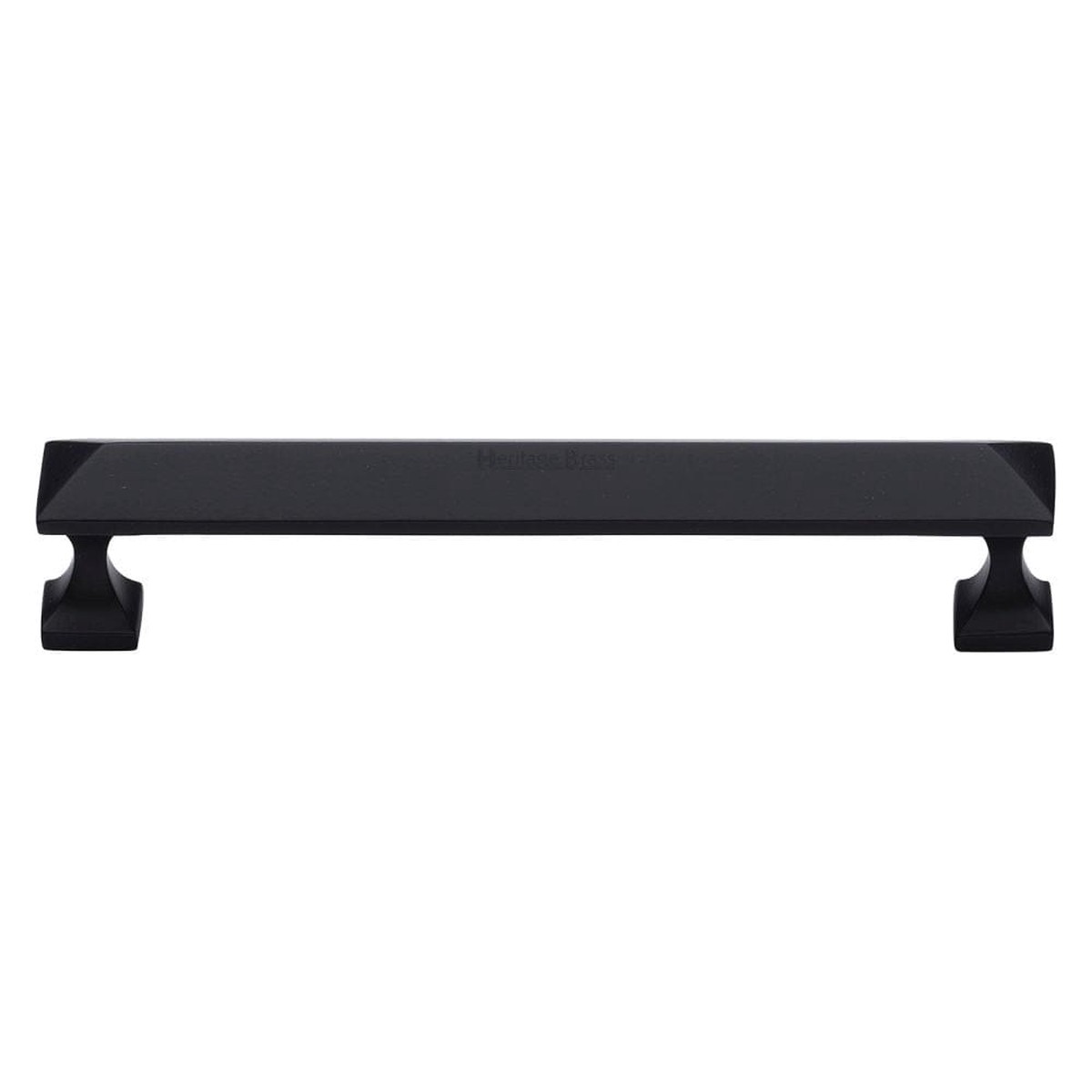 Heritage Brass Cabinet Pull Pyramid Design 152mm CTC Matt Black Finish