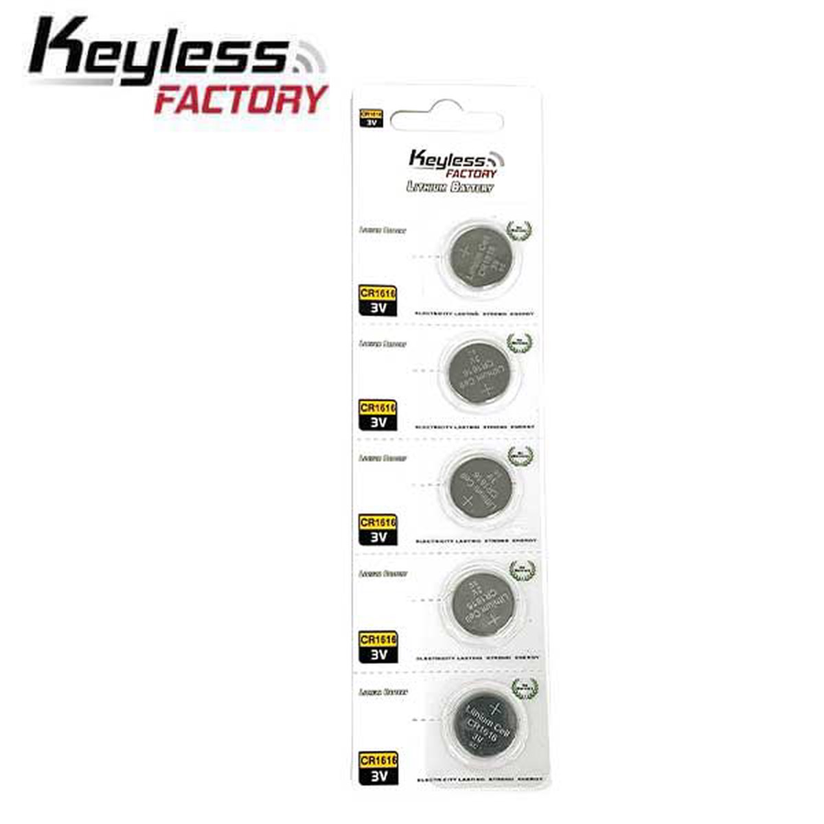KeylessFactory - CR1616 - 3V Lithium Battery (5-Pack)