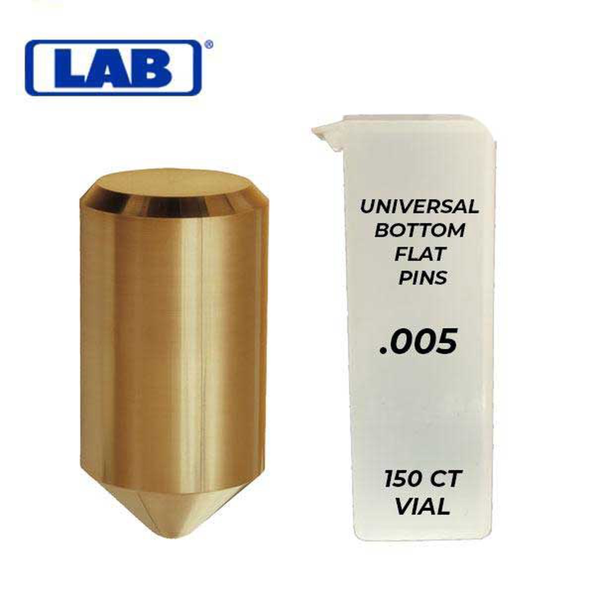 LAB - .005 - Universal Bottom Flat Pins - Vial of 150