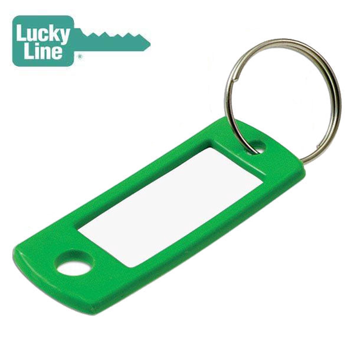LuckyLine - 16940 - Key Tag with Ring - Green - 50 Pack
