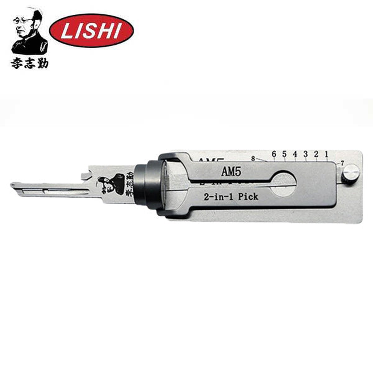ORIGINAL LISHI - AM5 Tool / 2-in-1 / Padlock Pick & Decoder - AG