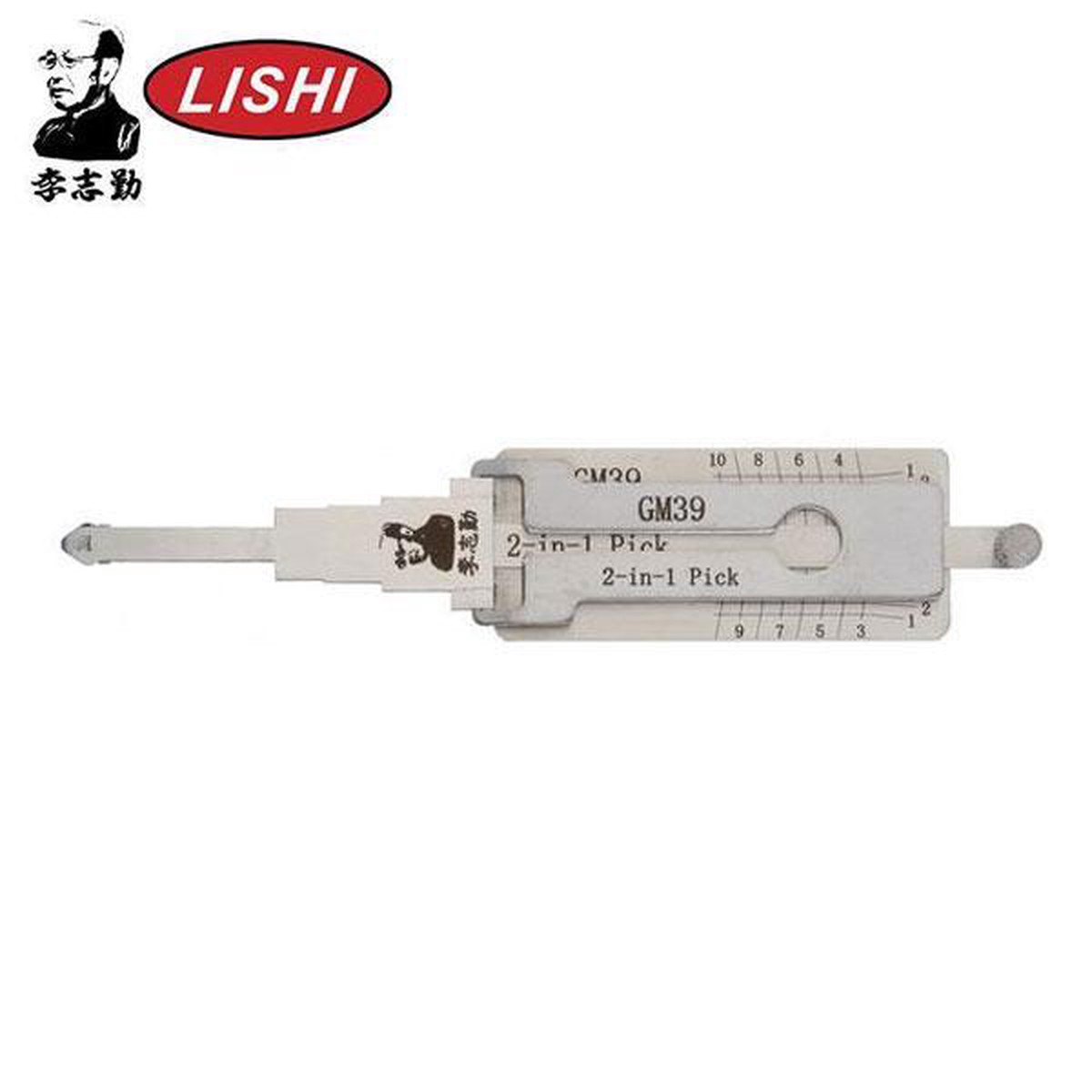 ORIGINAL LISHI - GM39 B102 GM / 10-Cut / 2-in-1 Pick & Decoder / AG