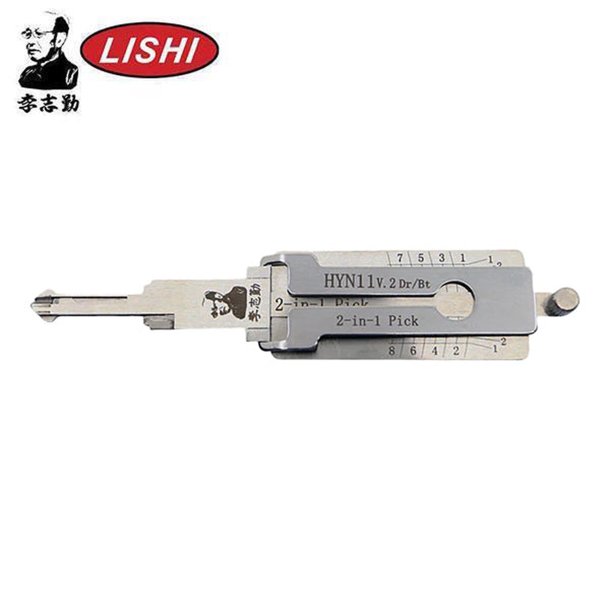 ORIGINAL LISHI - HYN11 (HYN6) / 8-Cut / 2-in-1 Pick & Decoder / DR & BT