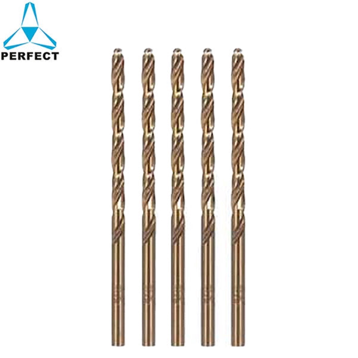 Perfect - HSS Drill Bit - 5 Pack - Fully Ground 1/2" 5% Cobalt M35