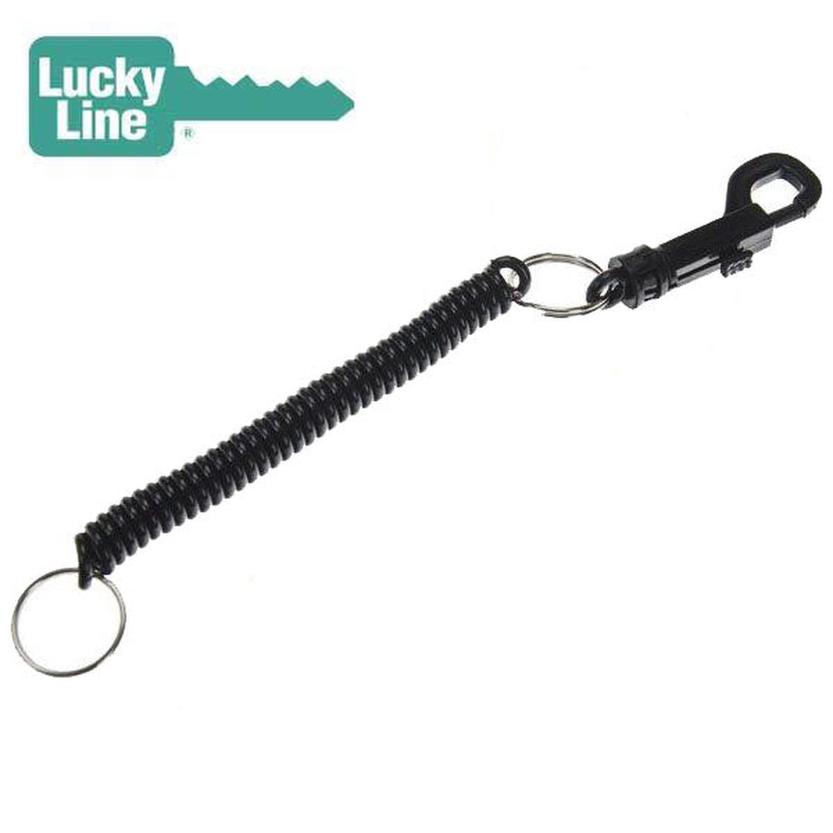 LuckyLine - 41601 - Designer Key Coil with Clip - Assorted - 1 Pack