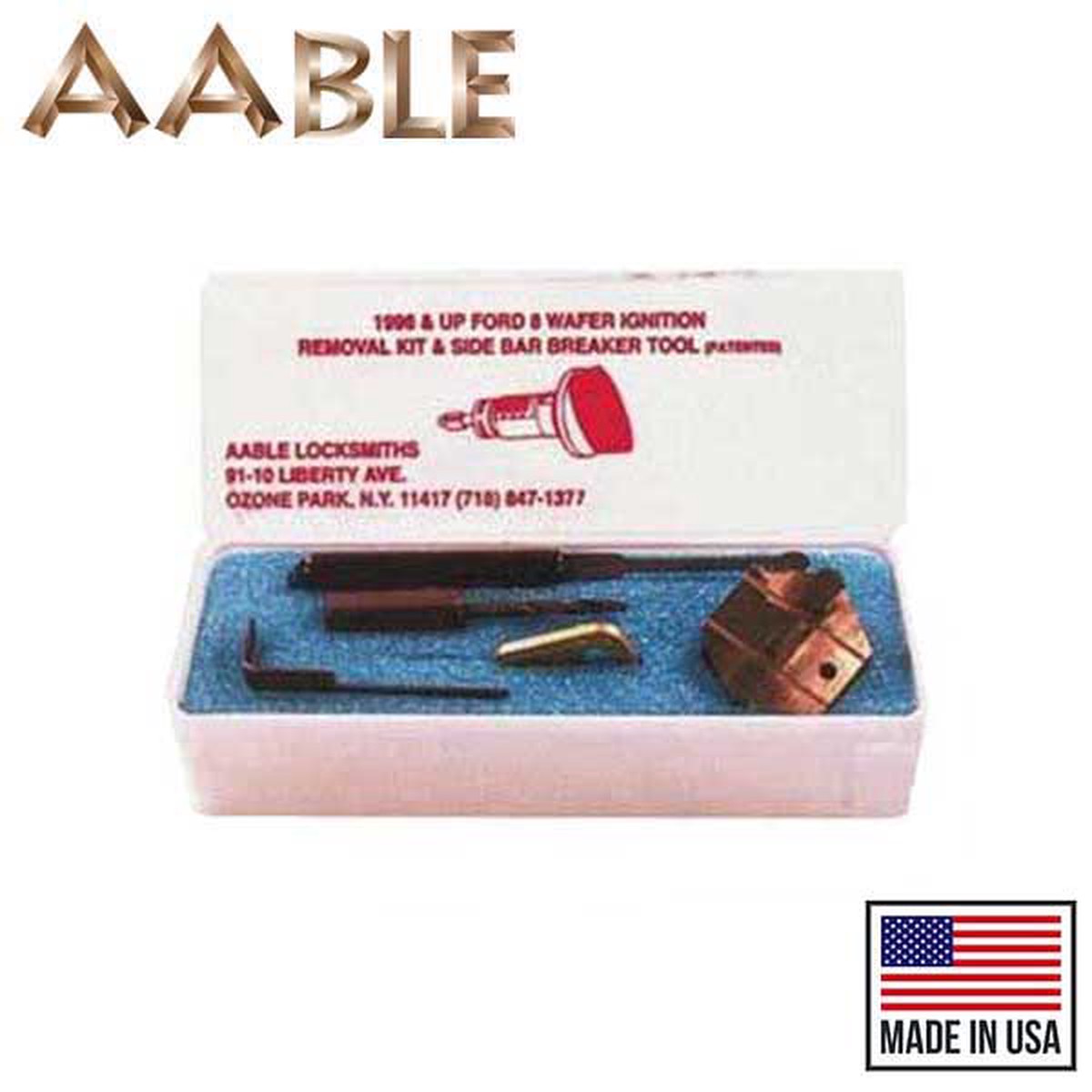 AABLE - Ford Ignition Removal & Sidebar Breaker Tool Kit - 8 Wafer