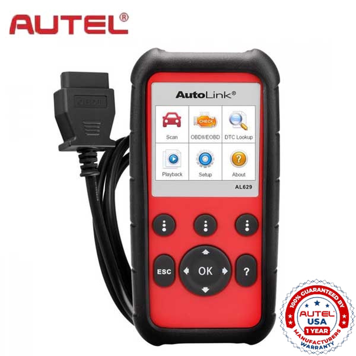 Autel - AL629 - AutoLink OBD2/CAN ABS/SRS Transmission System Code Scanner