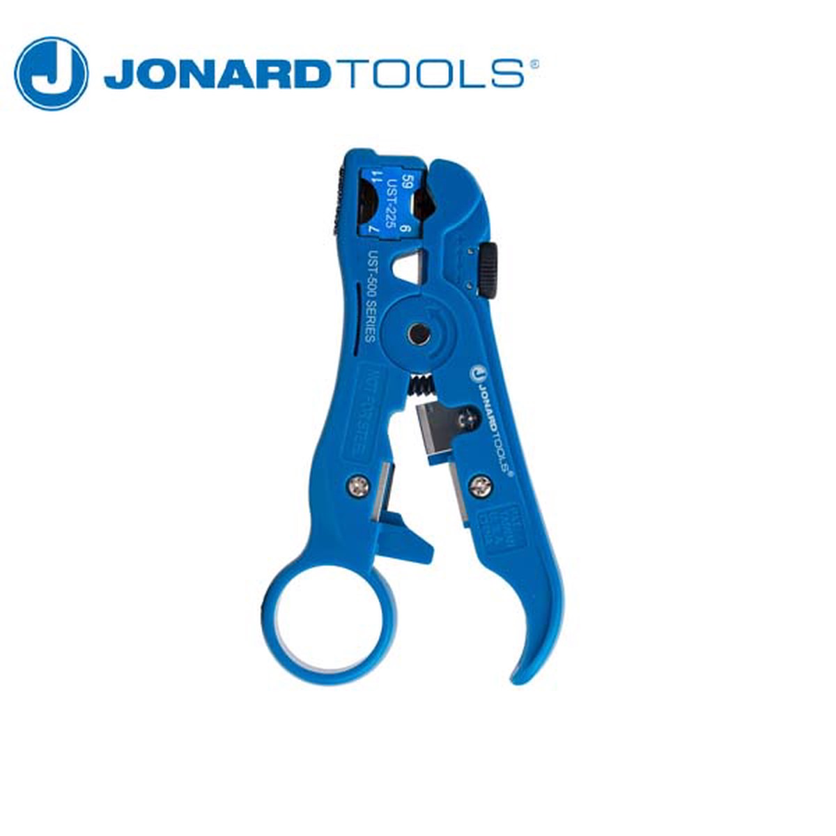 Jonard Tools - Universal Cable Stripping Tool with Cable Stop for COAX - Network - and Telephone Cables