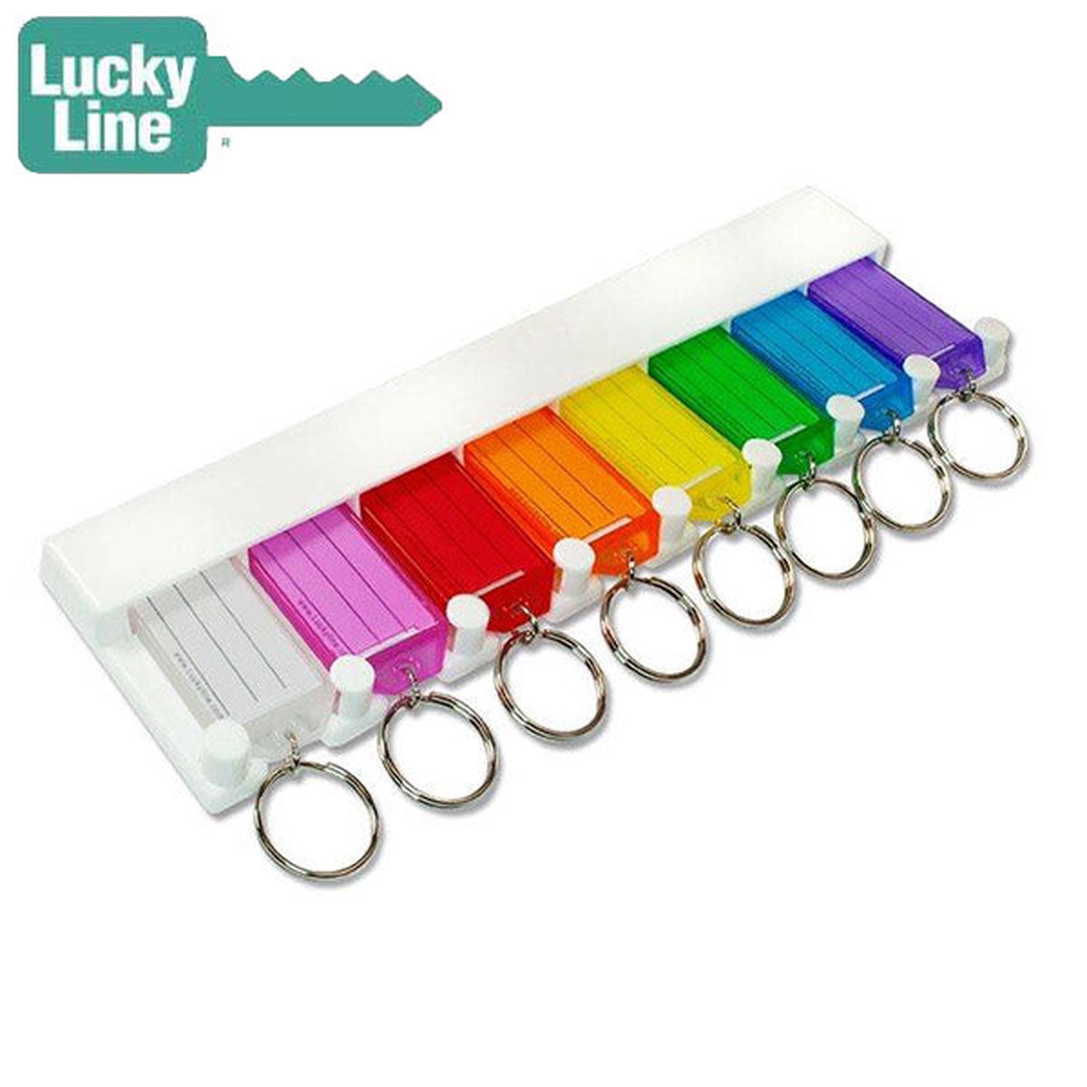 LuckyLine - 60580 - 8-Key Tag Rack - Assorted - 1 Pack