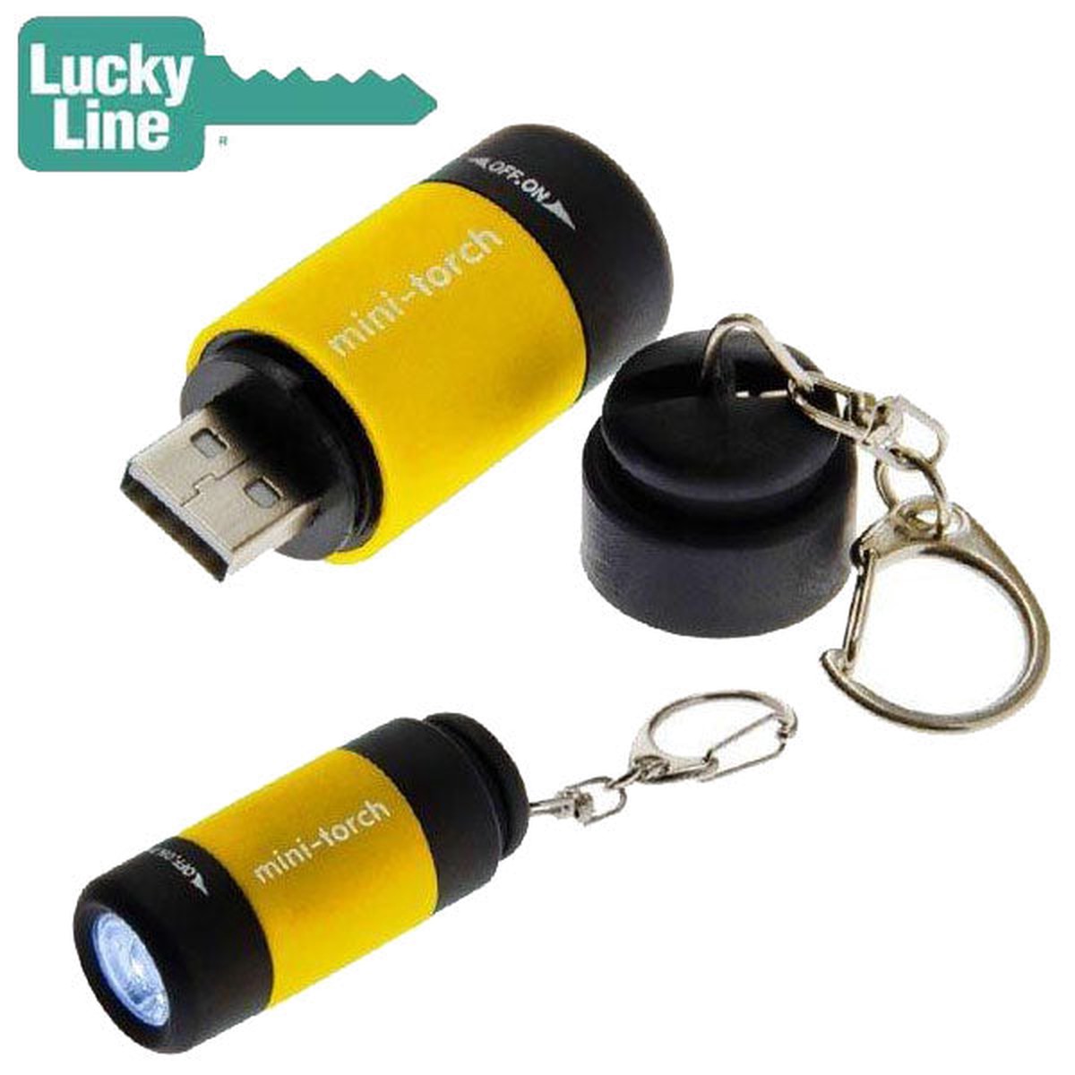 LuckyLine - U11201 - LED USB Torch Light - 1 Pack
